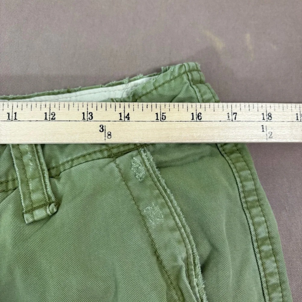 Hollister Shorts Men 30 Green Classic Fit Cotton Twill Chino Casual Cargo Pocket